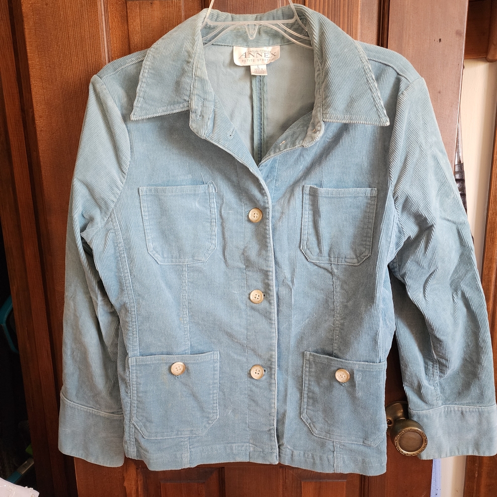 Women's Blue Corduroy Utility Jacket